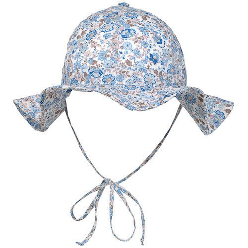 Kids' Sun Hat with blue flowers