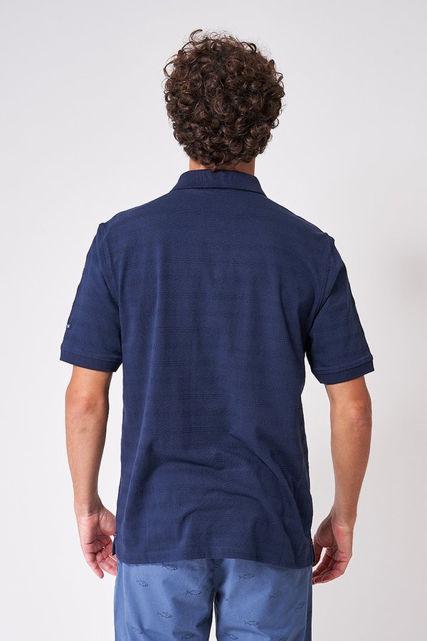 Men's collared t-shirt in jersey cotton