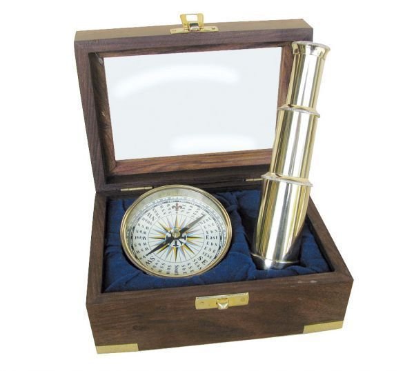 Lahjasetti kompassi ja teleskooppi