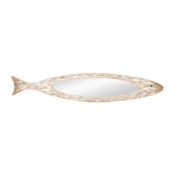  Suuri kalanmuotoinen puinen peili 